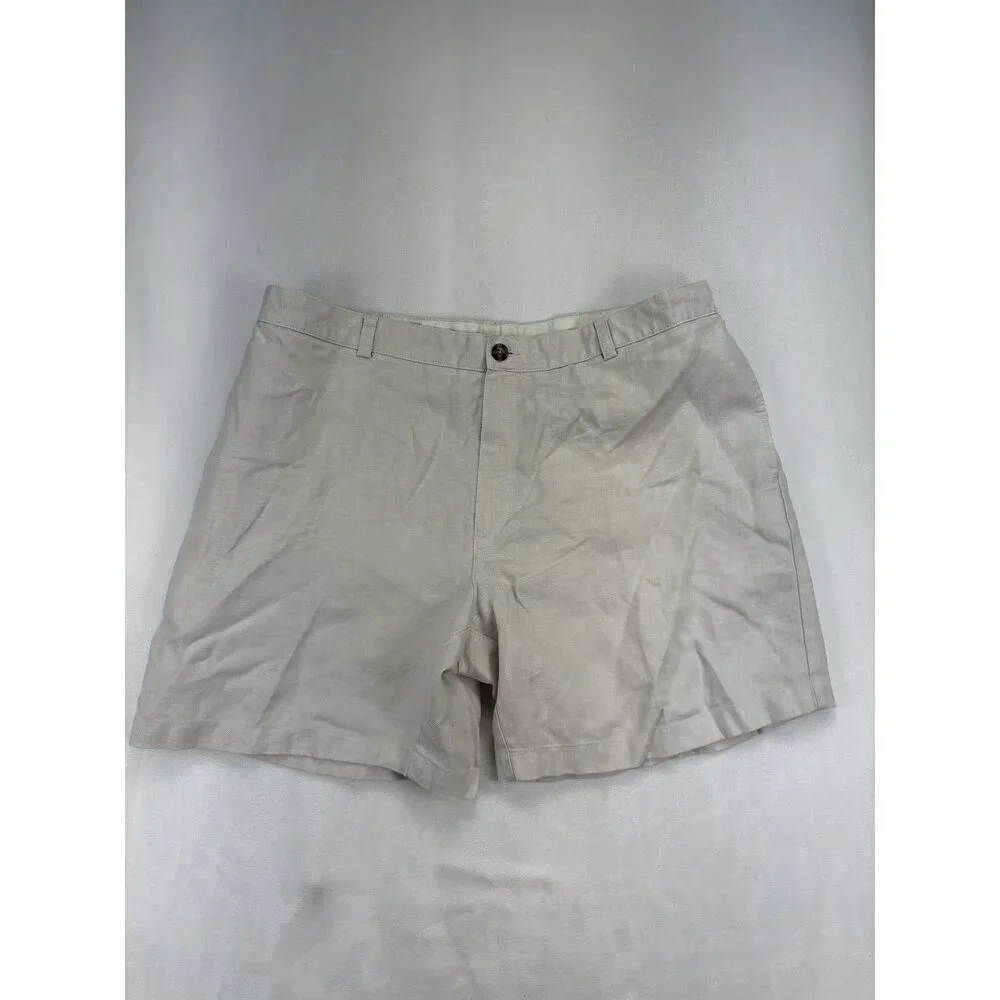 L.L. Bean Men's Linen Hybrid Shorts Size 40 Beige‎